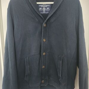 American Eagle Outfitters Navy Cardigan Sweater